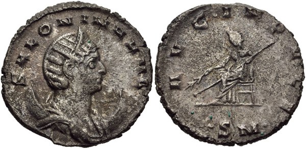 Antoninián císařovny Cornelie Saloniny, líc s portrétem