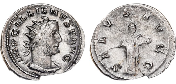 Římský antoninián císaře Galliena z mincovny Viminacium