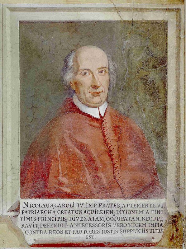 Portrét aquilejského patriarchy Mikuláše Lucemburského v Udine