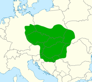 Mapa Velkomoravské říše