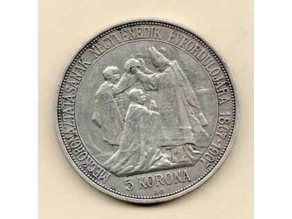 František Josef I. - 5 Koruna 1907 KB - korunovační
